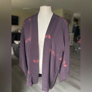 Vintage Traditional Japanese Haori Damask 100% Silk Short Kimono Jacket.